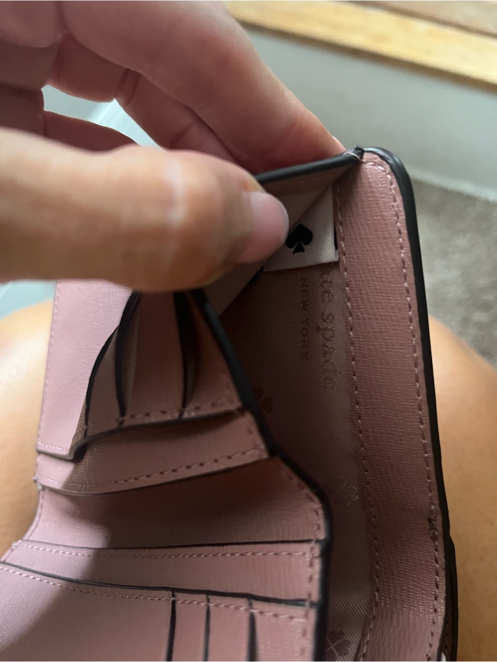 kate spade Two-Tone Zip Wallet - Blush & Black - Picture 14 of 14